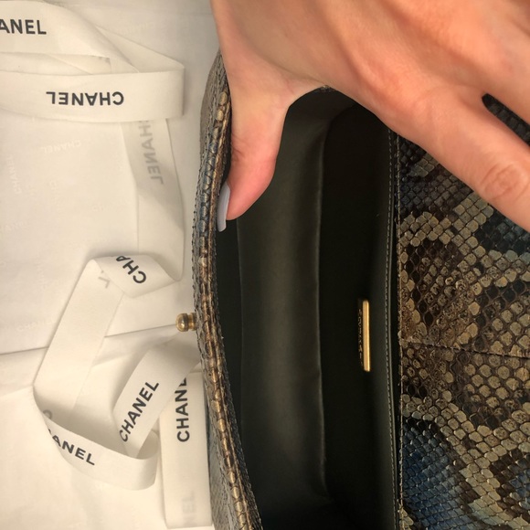 SOLD❌Chanel Boy Phyton With Swarovski Crystals - Picture 16 of 16